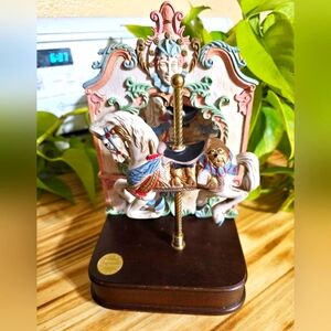 Vintage carousel horse music box
